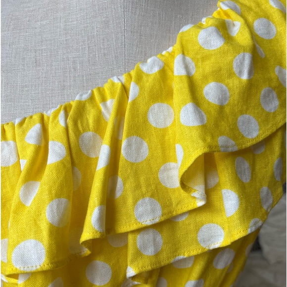Lisa Marie Fernandez for Target. Beautiful yellow & white polka dot dress - Picture 2 of 7